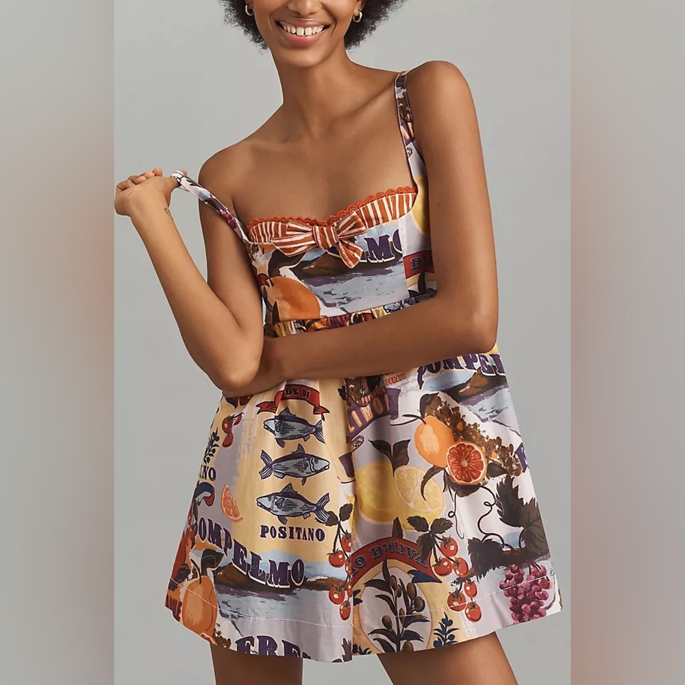 Anthropologie Maeve Layered Bustier Romper Small